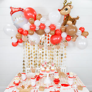 Santa & Reindeer Christmas Balloon Garland Kit 6ft - The Party Darling