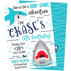 Jawsome Shark Digital Birthday Invitation | The Party Darling