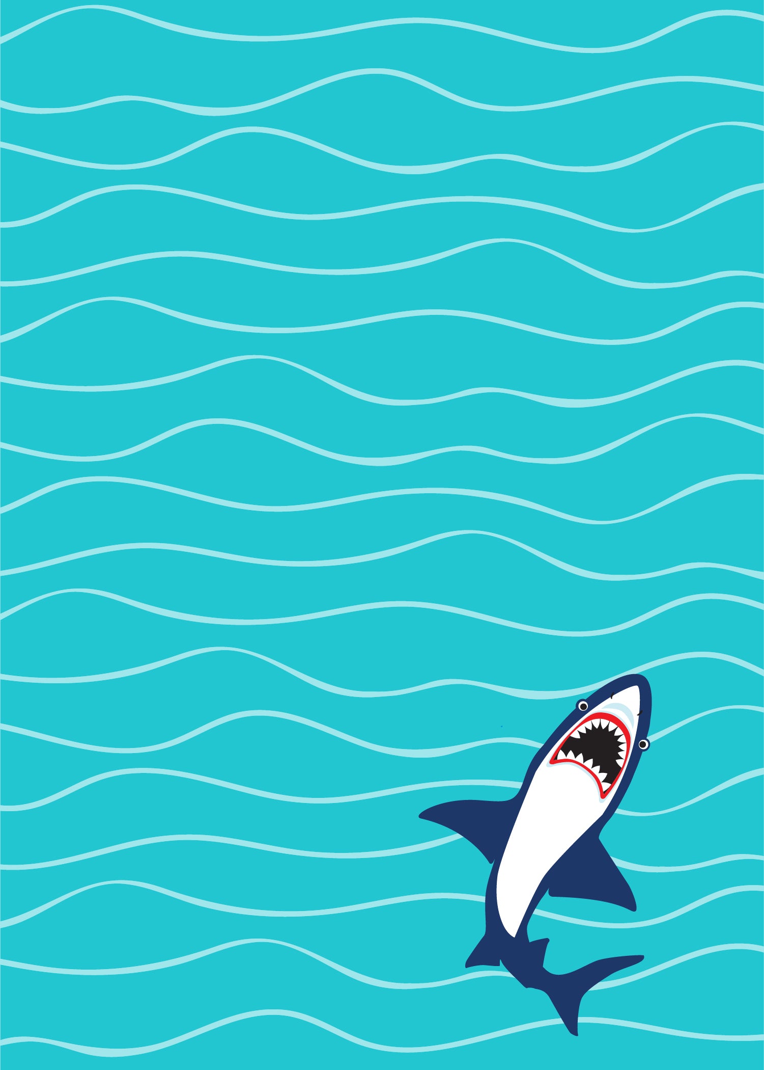 Jawsome Shark Digital Birthday Invitation Back | The Party Darling