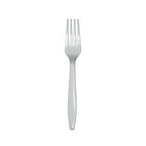 Classic Silver Plastic Forks Service for 24 | The Party Darling