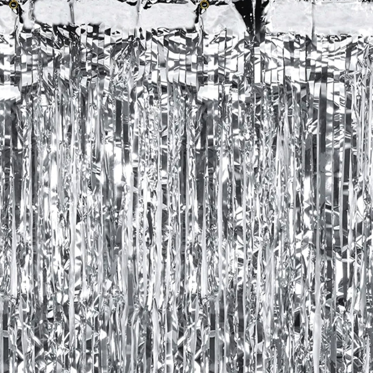 Silver Fringe Curtain Backdrop 3ft | The Party Darling