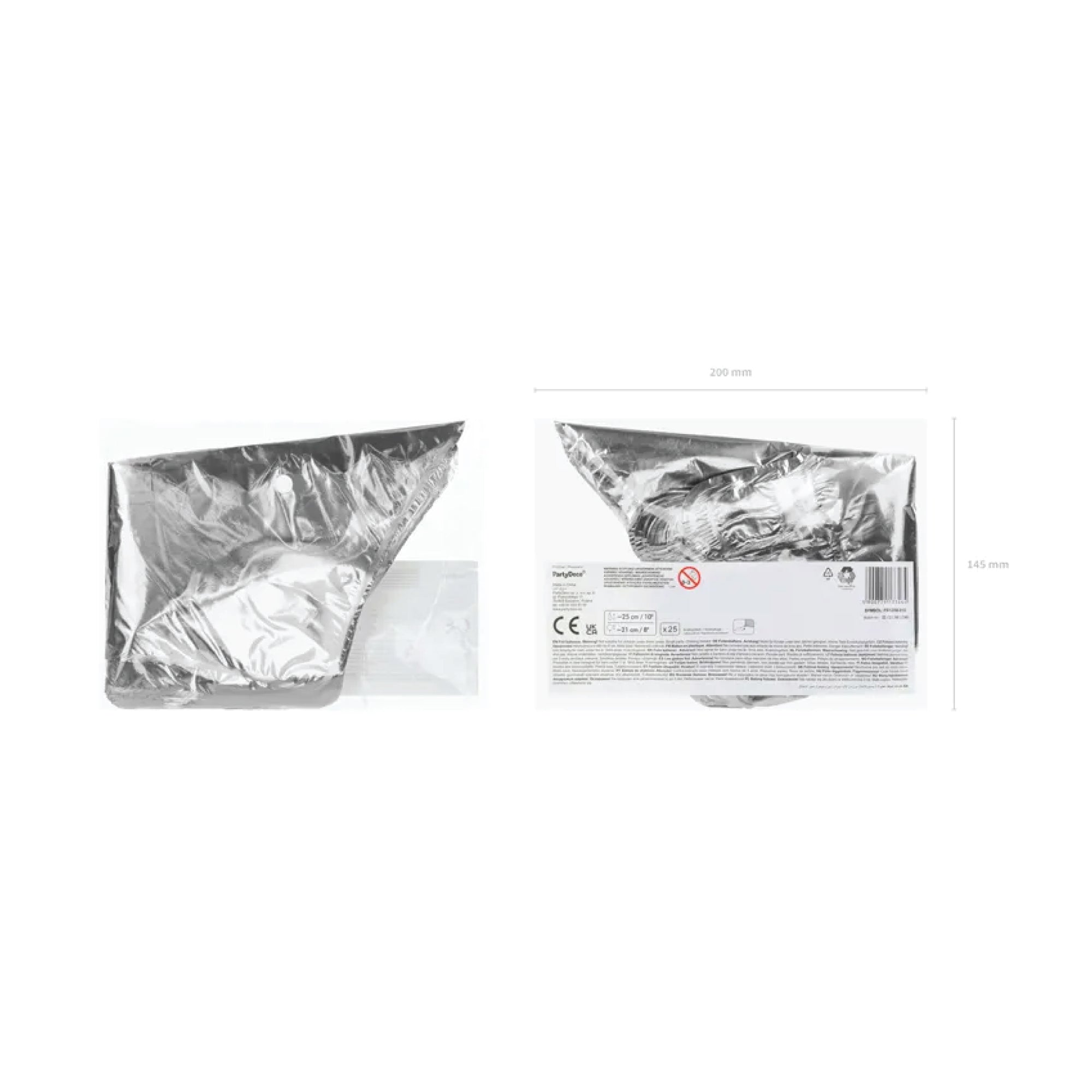 Silver Star 10in Balloons 25ct Packaged