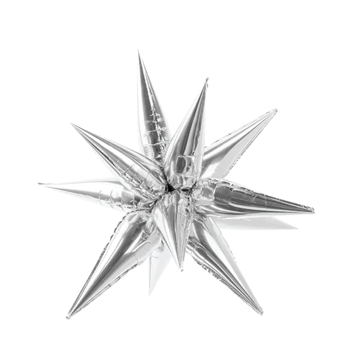 Silver Starburst Balloon 27.5in | The Party Darling