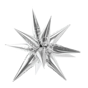 Silver Starburst Balloon 37in | The Party Darling