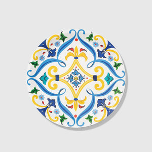 Spanish Yellow & Blue Paper Dessert Plates 10ct | The Party Darling