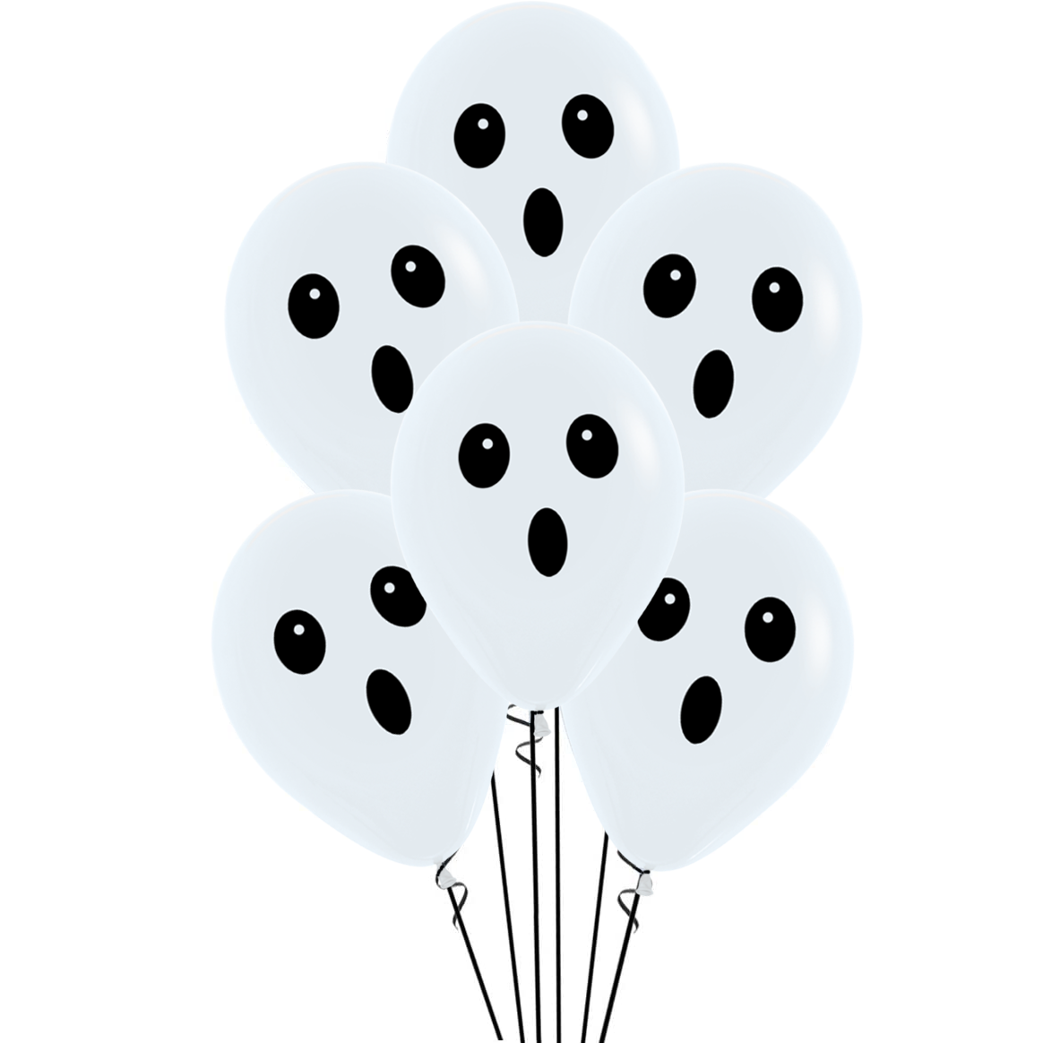 Spooky Halloween Ghost Latex Balloons 6ct | The Party Darling