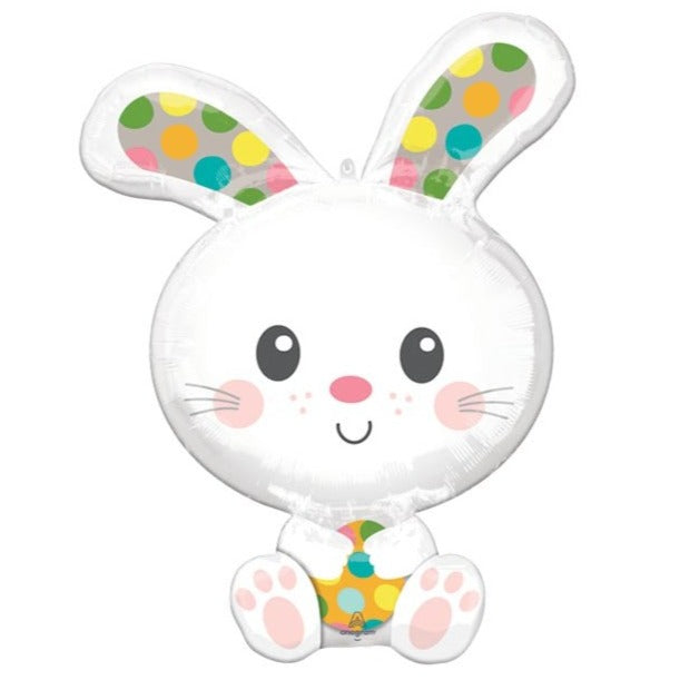 Spotted Easter Bunny Foil Balloon 29in | The Party Darling