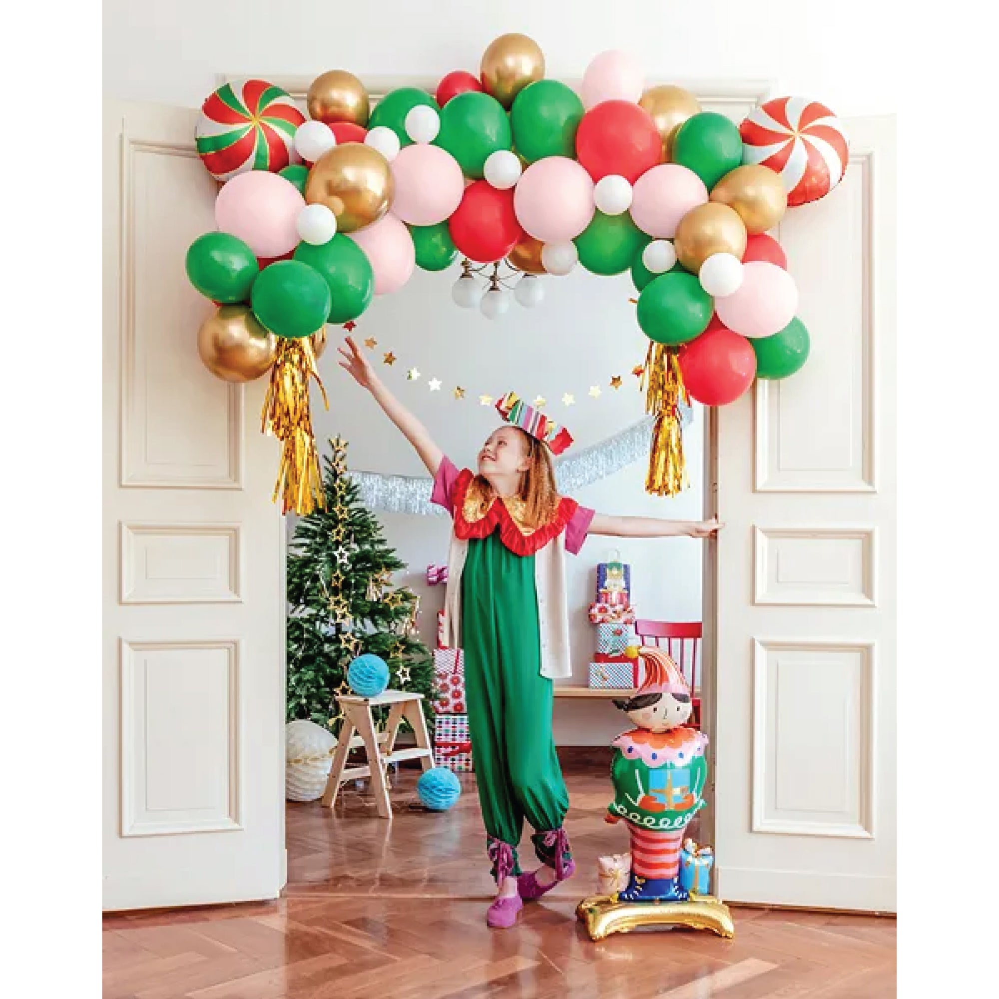 Standing Elf Foil Balloon 29in Holiday Decor