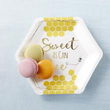 Sweet As Can Bee Dessert Plates 16ct - The Party Darling