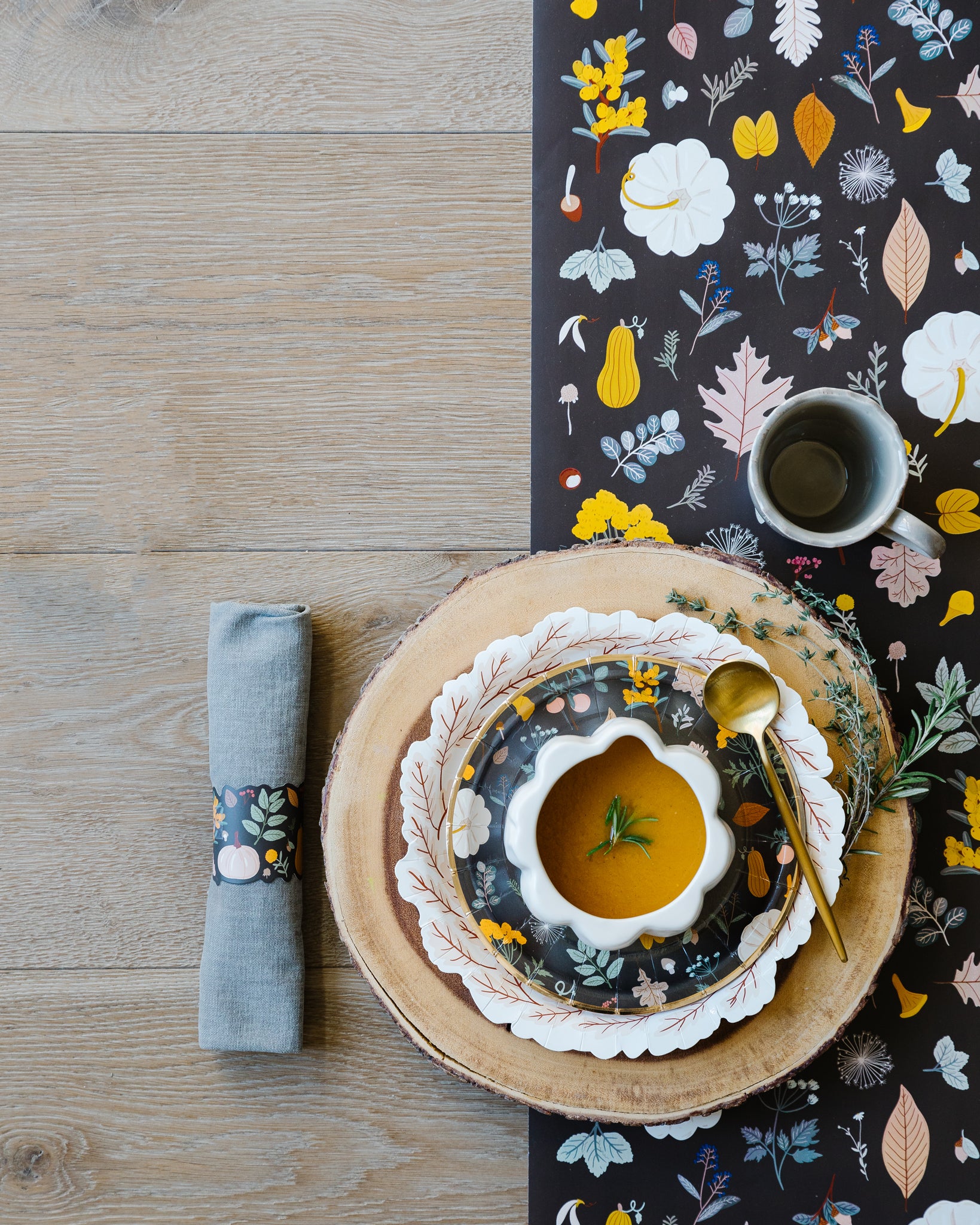 Nature Harvest Paper Table Runner | The Party Darling 
