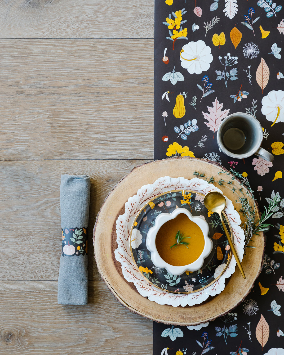 Nature Harvest Paper Napkin Rings 12ct | The Party Darling