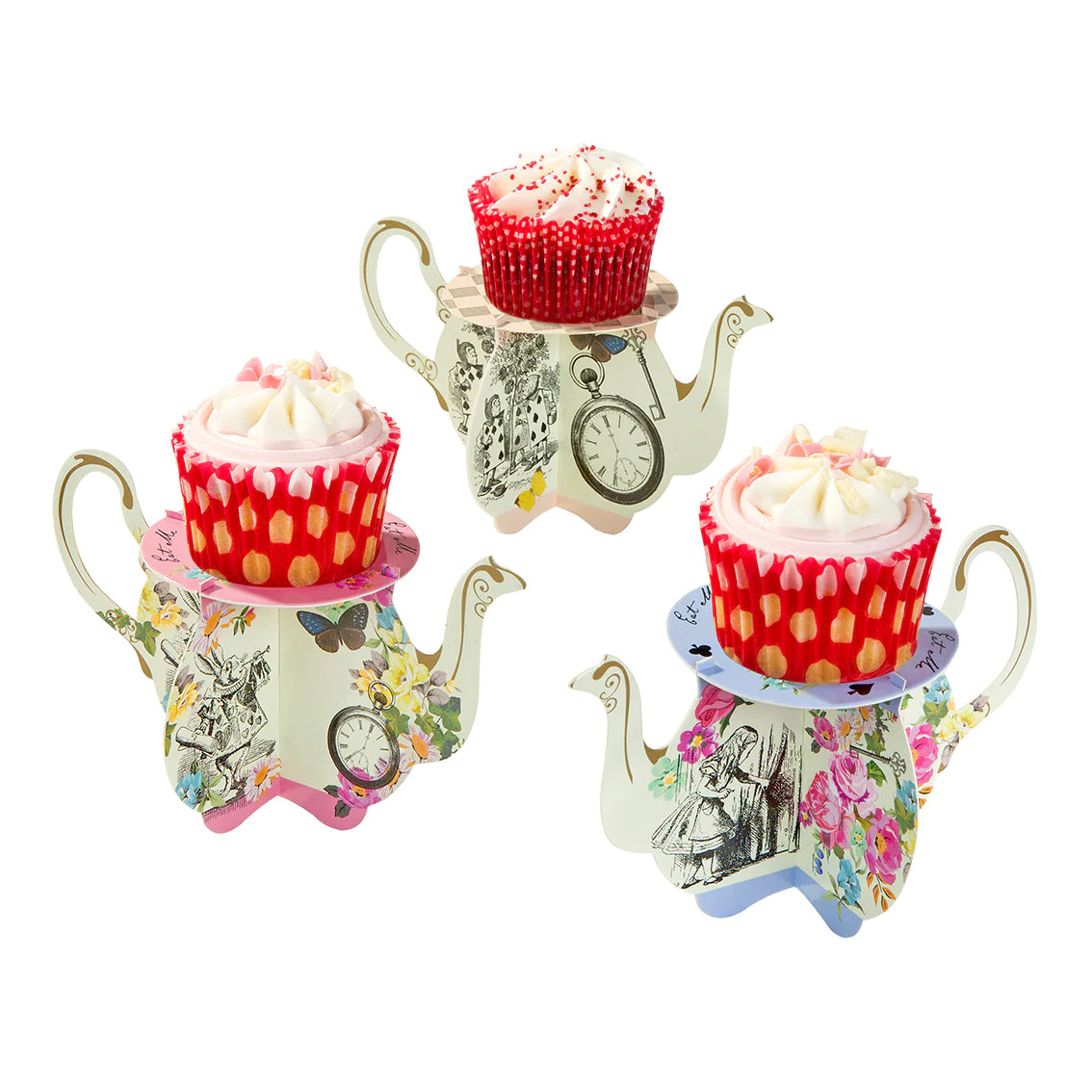 Alice in Wonderland Teapot Cupcake Stands
