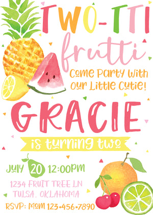 Twotti Frutti Invitation