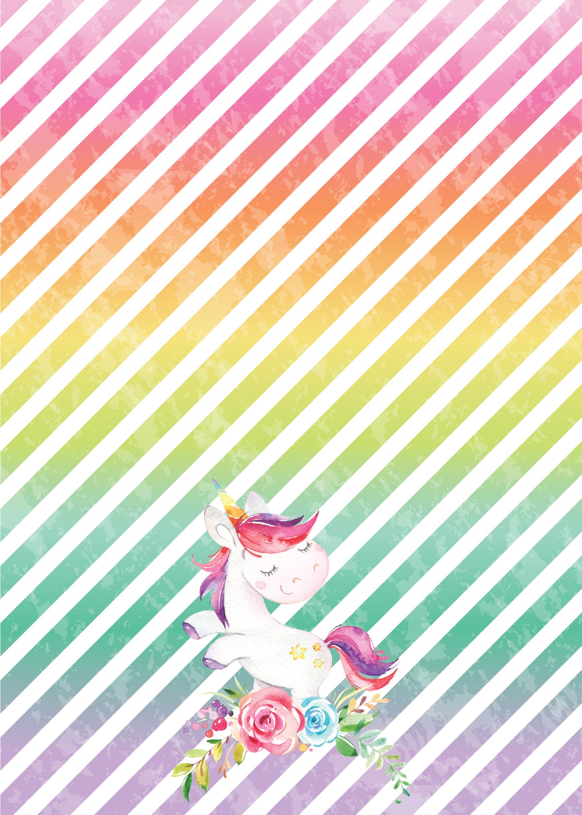 Magical Unicorn Birthday Party Invitation Back