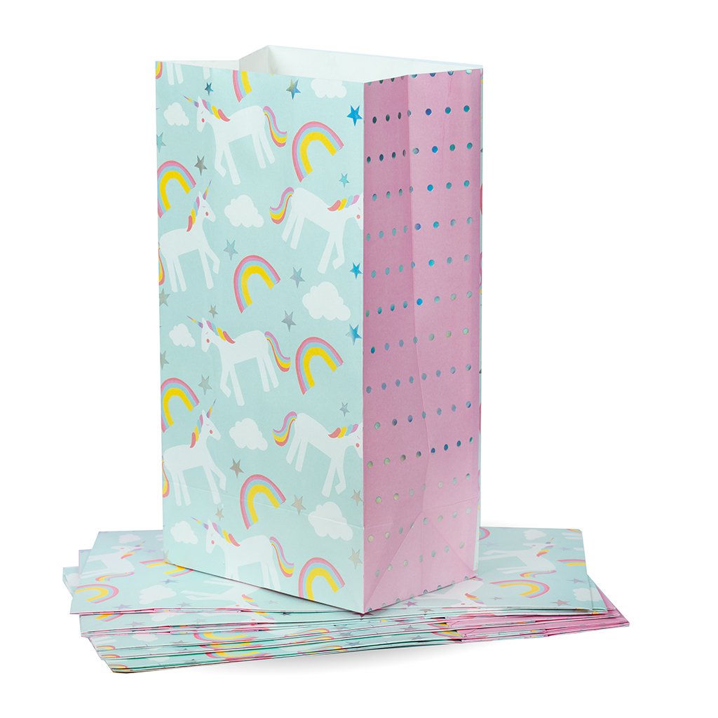 Unicorn Treat Bags with Stickers 8ct