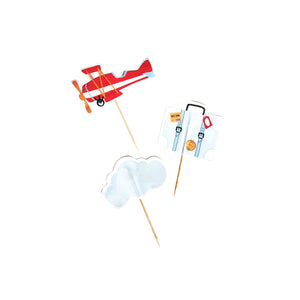 Time Flies Airplane Cupcake Toppers 12ct | The Party Darling
