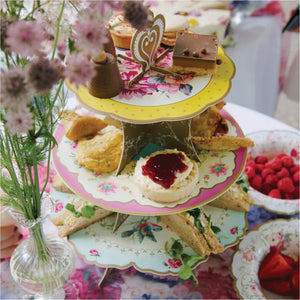 Vintage Floral Tea Party Reversible Cupcake Stand 1ct Dessert Display