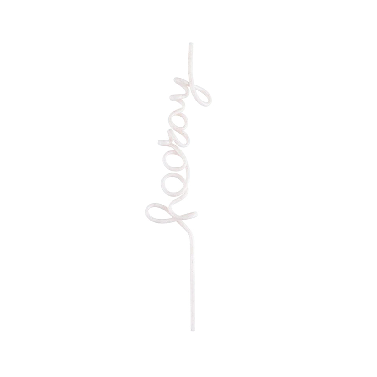 White Hooray Plastic Word Straw | The Party Darling
