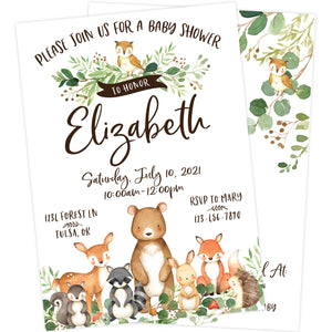 Woodland Baby Shower Printable Invitation | The Party Darling