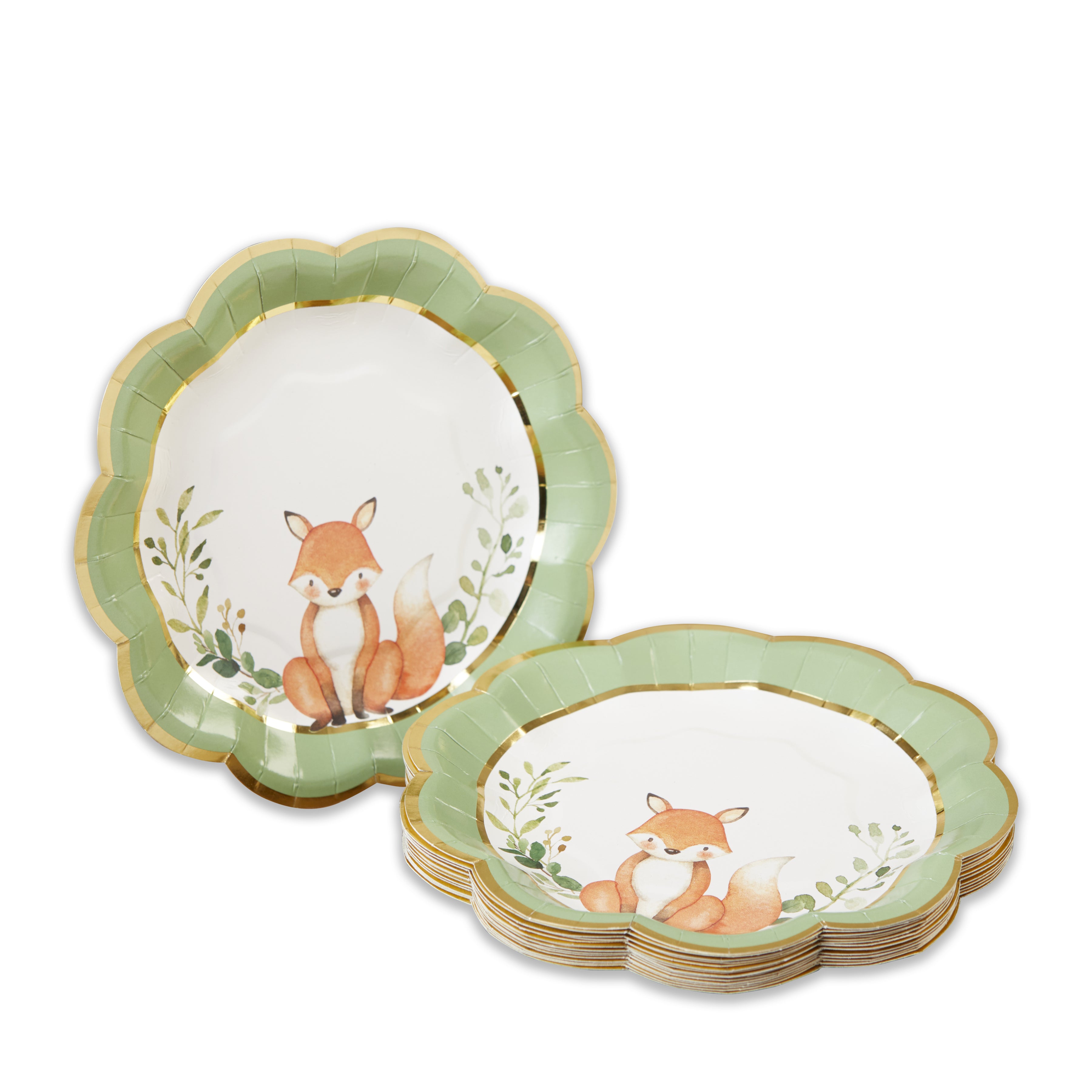 Woodland Baby Shower Dessert Plates 16ct | The Party Darling