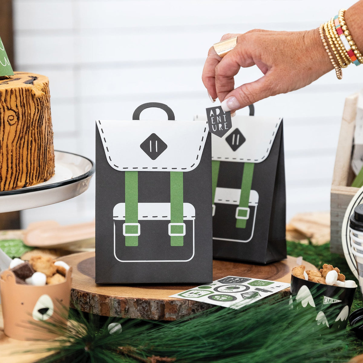 Happy Camper Backpack Favor Bags 8ct - The Party Darling