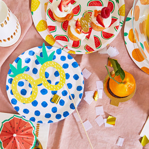 fruit party flat lay