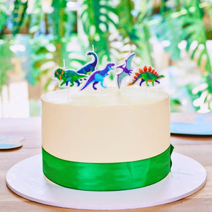 Dinosaur Explorer Birthday Candles 5ct On Cake