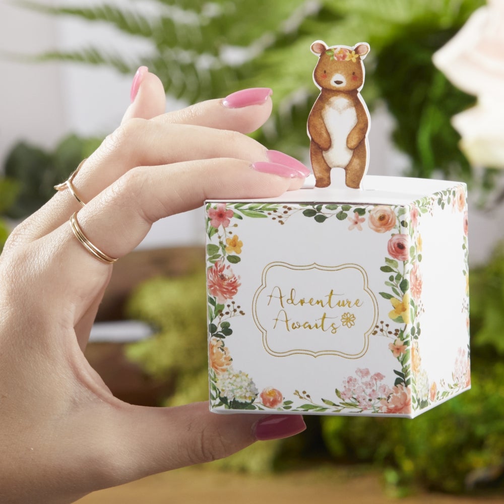 Floral Woodland Baby Favor Boxes 24ct | The Party Darling