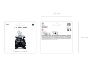 Holographic Black Cauldron Halloween Balloon 31.5in Packaged