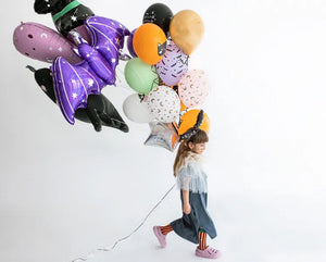 Purple Halloween Bat Balloon 47in Bouquet
