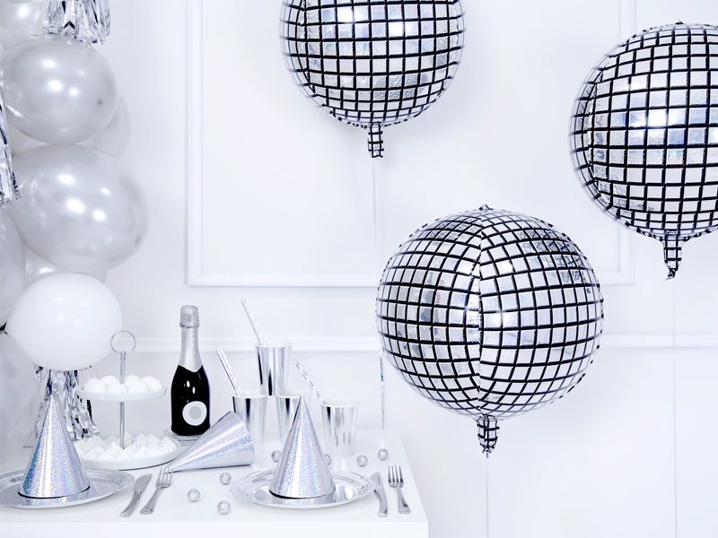 Silver Disco Ball Orbz Foil Balloon - The Party Darling
