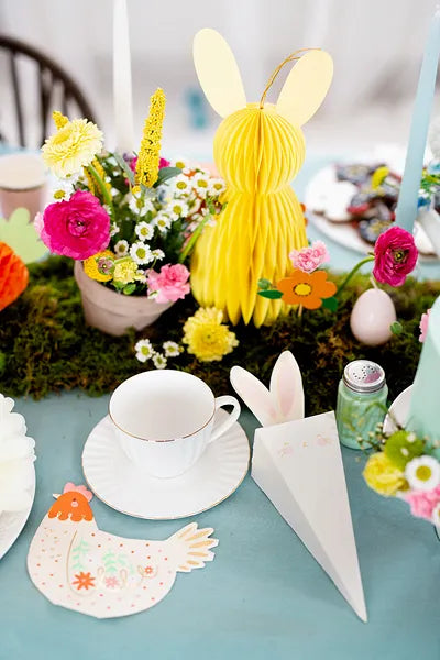 Yellow Bunny Honeycomb Decoration 12in | The Party Darling