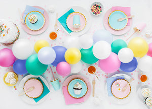 Pink Gold-Trimmed Scalloped Dessert Plates 6ct - The Party Darling