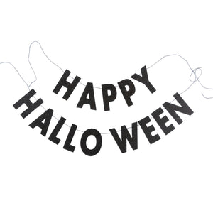 Black Happy Halloween Letter Banner | The Party Darling