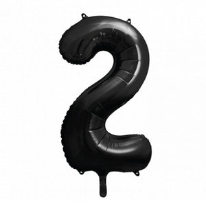 34" Black Giant Number 2 Balloon | The Party Darling