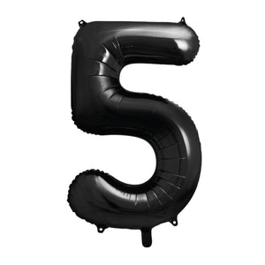 34" Black Giant Number 5 Balloon | The Party Darling