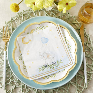 Blue Baby Elephant Lunch Napkins 30ct - The Party Darling