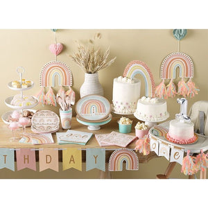 Boho Rainbow Paper Cups 8ct - The Party Darling