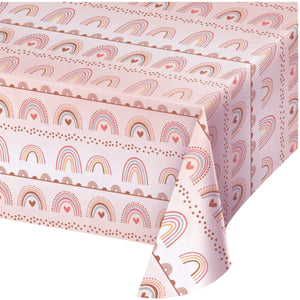 Boho Rainbow Paper Table Cover 54in x 102in | The Party Darling