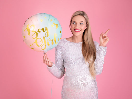 Boy or Girl Gender Reveal Balloon 14in - The Party Darling