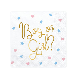 Boy or Girl Gender Reveal Napkins 20ct | The Party Darling