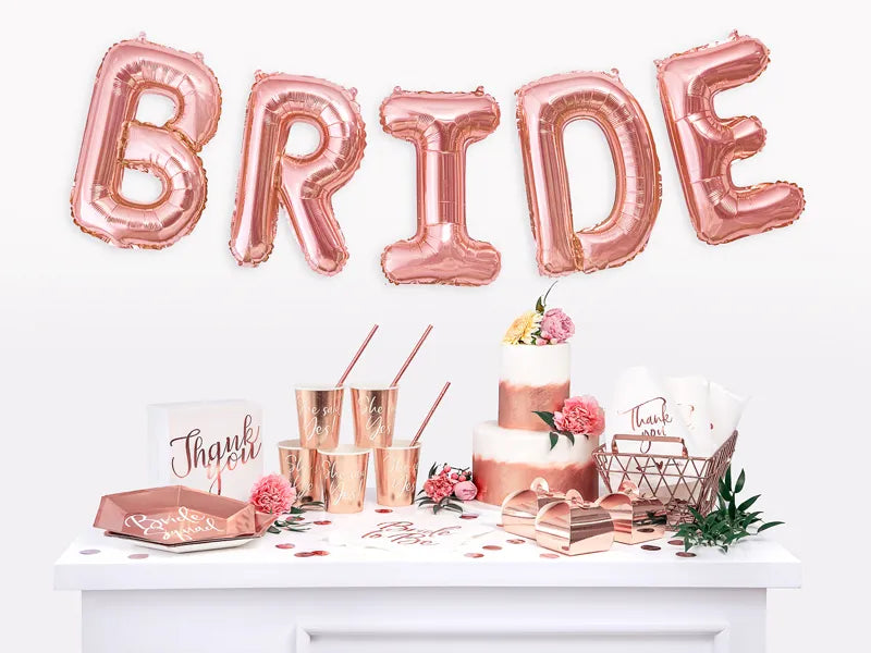 13in Air-Filled Rose Gold Letter Balloon | The Party Darling