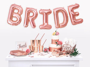 13in Air-Filled Rose Gold Letter Balloon | The Party Darling