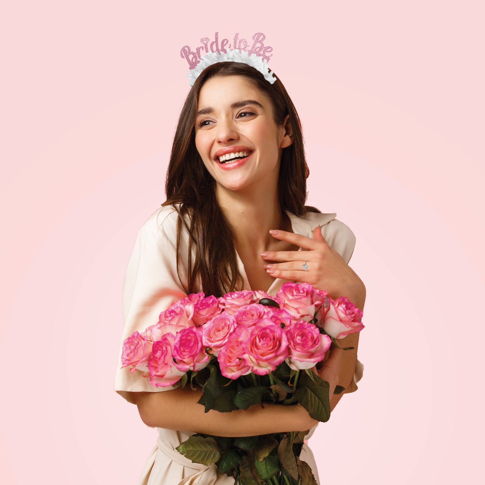 Pink & White Bride to Be Headband | The Party Darling