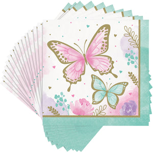Butterfly Lunch Napkins 16ct - The Party Darling