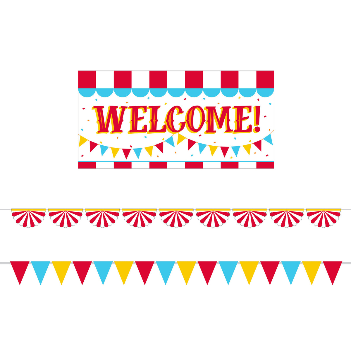 Carnival Welcome Sign & Banners Set 3ct | The Party Darling