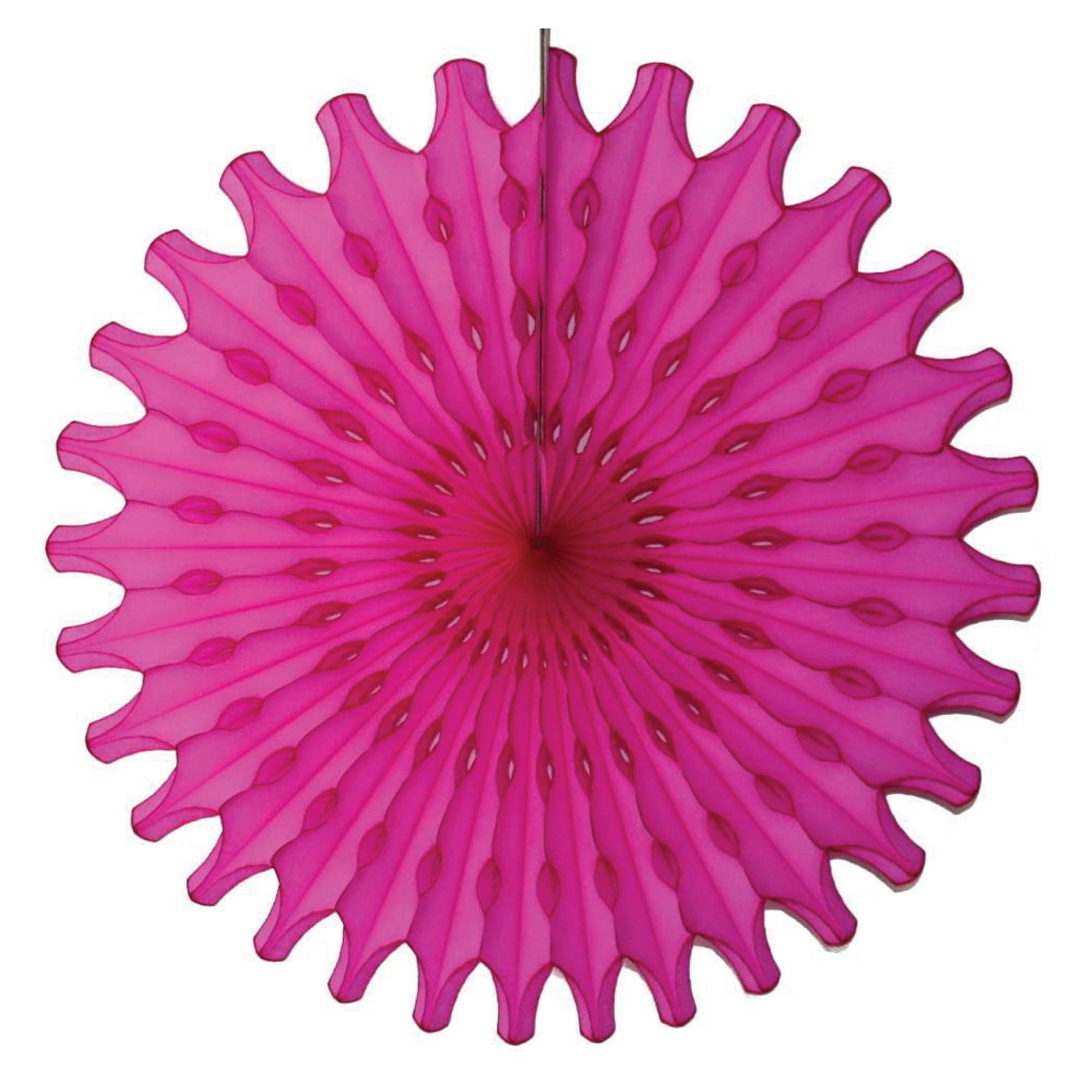 Cerise Tissue Paper Fan 18in | The Party Darling