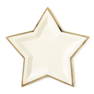 Cream Star Shaped Lunch Plates 8ct | The Party Darling