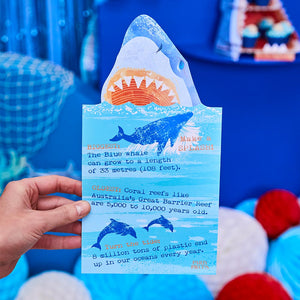 Jawsome Shark Favor Bags with Fact Sheet