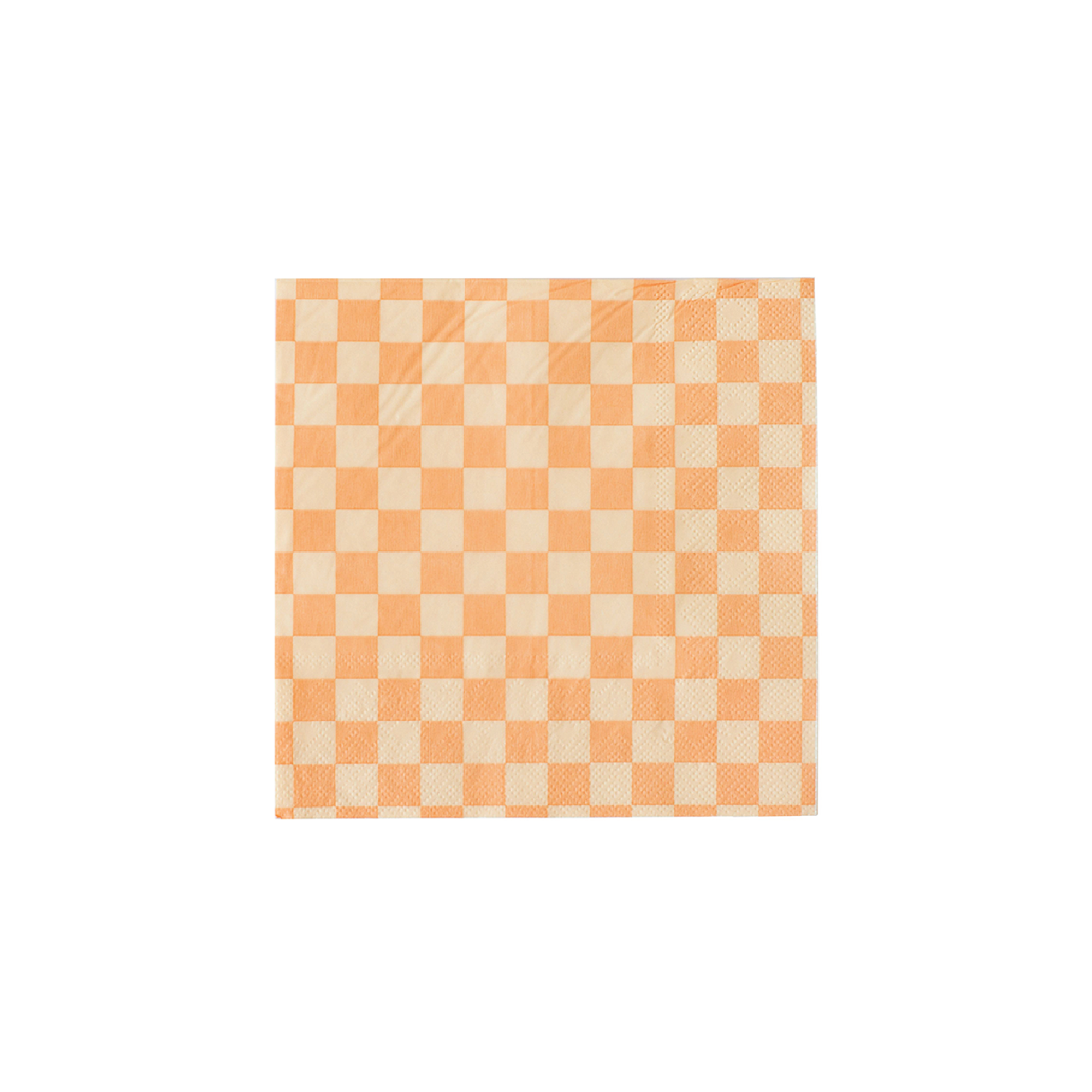 Peach & Cream Checkered Dessert Napkins 20ct | The Party Darling